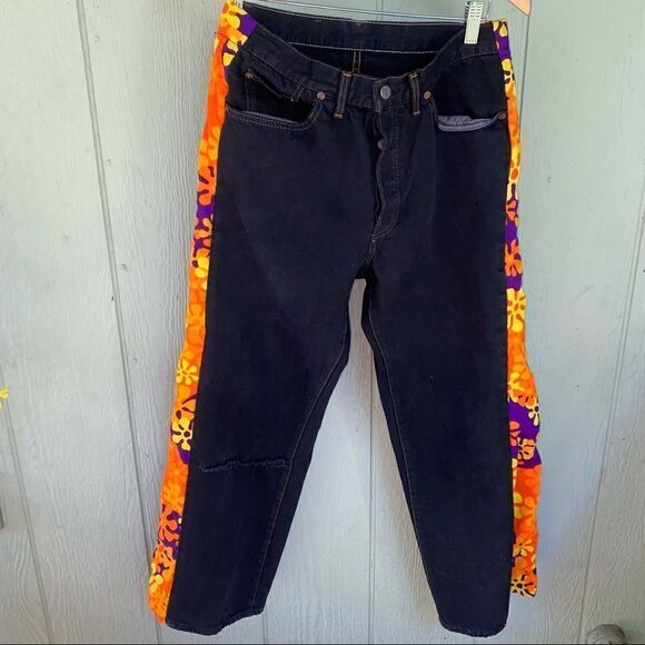 VINTAGE altered Levi’s 501 jeans hippy style 1 of a kind - Picture 1 of 7